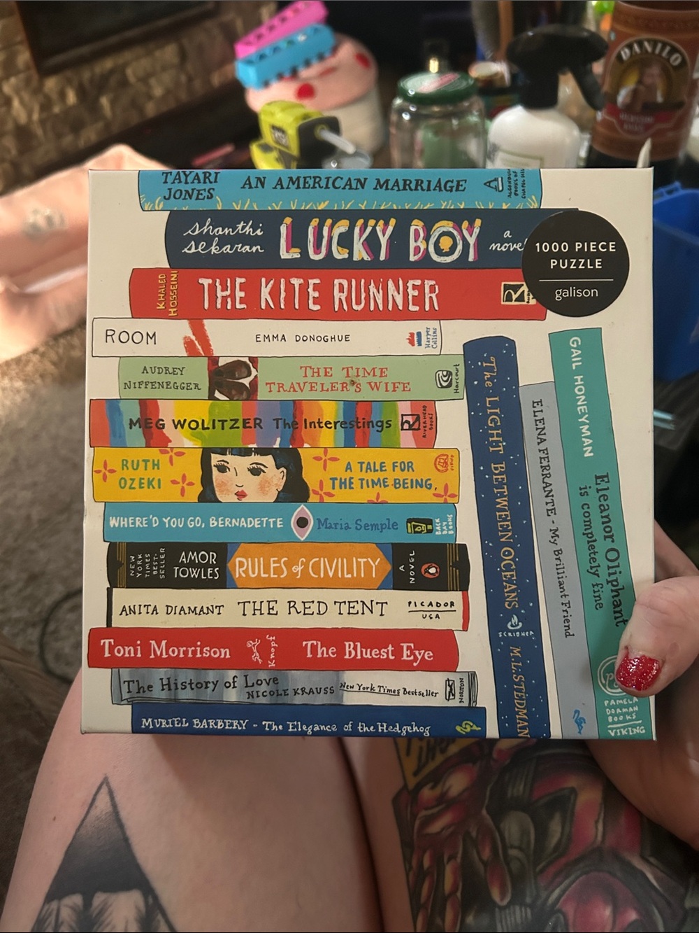 Galison 'Stack of Books' 1000-Piece Puzzle – By: Jane Mount